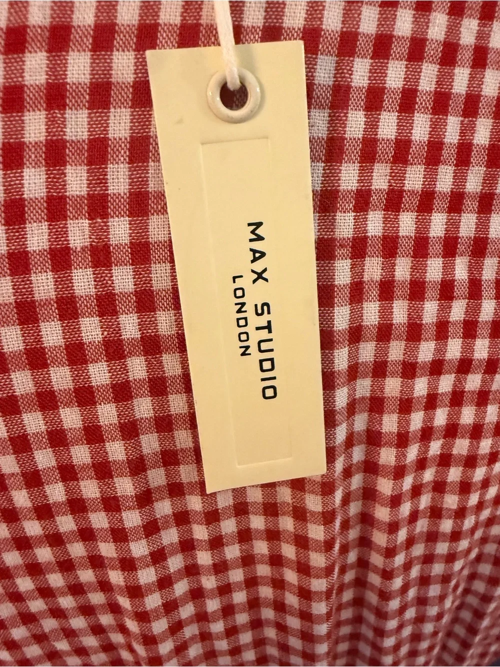 Max Studio Red Gingham Ruffled Maxi Dress - Picture 4 of 8